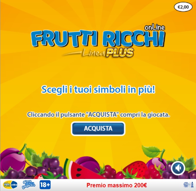 Frutti Ricchi 2€ Linea Plus online